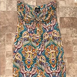 Strapless maxi dress